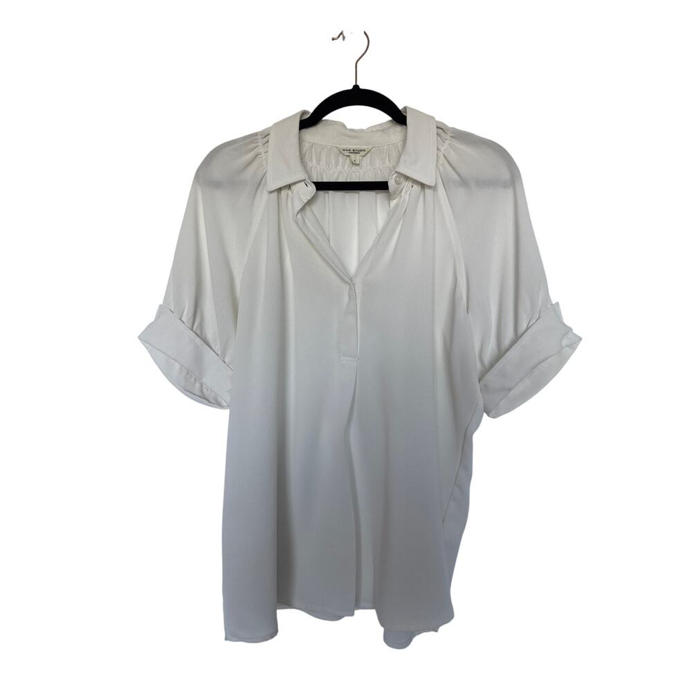 Max Studio Textured Puff Sleeve Blouse, L